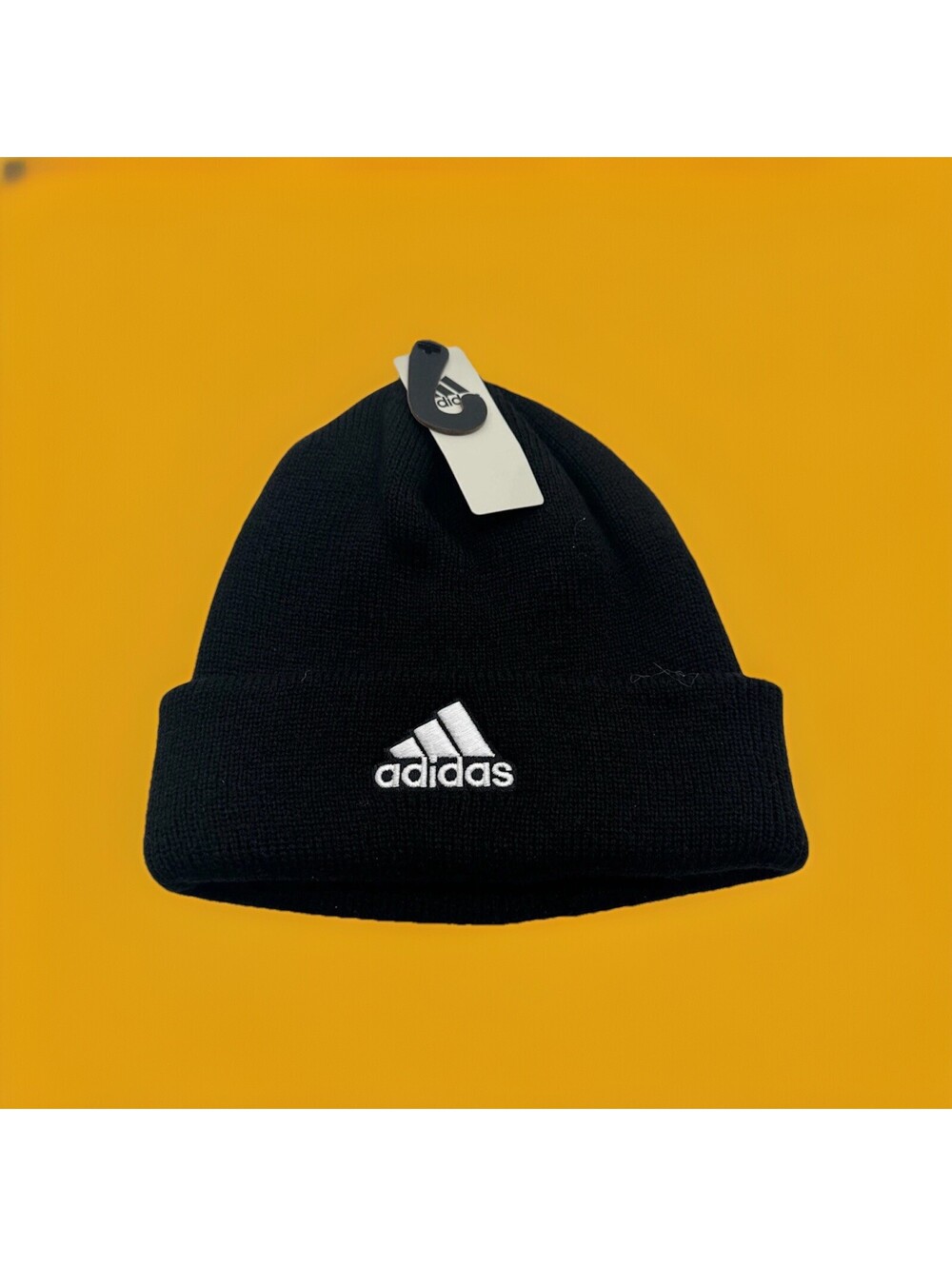 NWT Adidas Team Issue Fold Cuffed Knit Beanie Hat Cap Winter OSFA Unisex Black